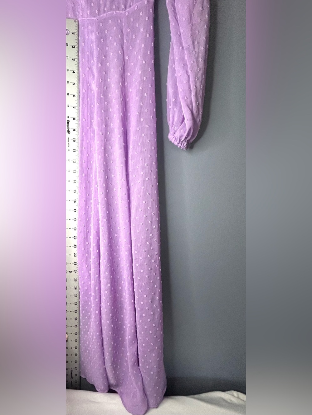 Express X Rocky Barnes Dress XS Purple Sheer Chiffon Maxi Flowy Fairy Gypsy - Picture 9 of 15